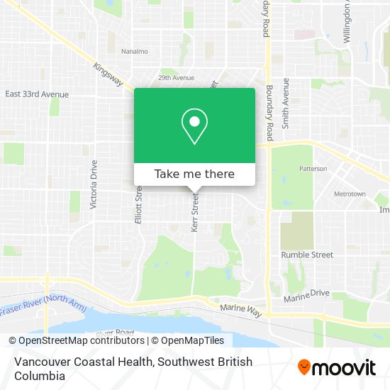 Vancouver Coastal Health map