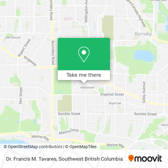 Dr. Francis M. Tavares map