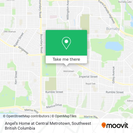 Angel's Home at Central Metrotown map