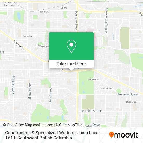 Construction & Specialized Workers Union Local 1611 map