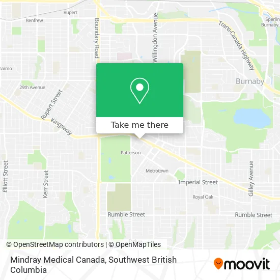 Mindray Medical Canada map