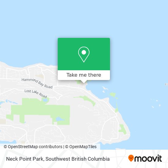 Neck Point Park map