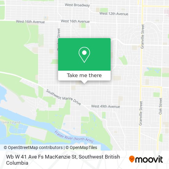 Wb W 41 Ave Fs MacKenzie St map
