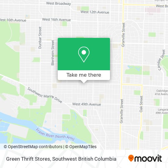 Green Thrift Stores map