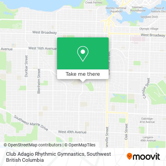 Club Adagio Rhythmic Gymnastics map