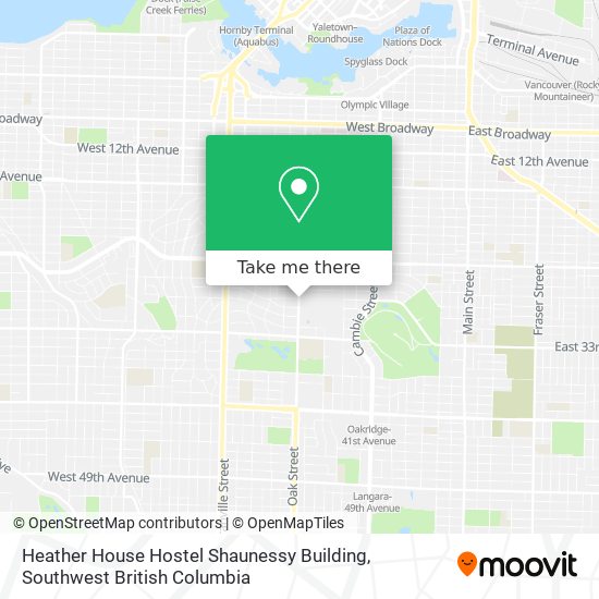 Heather House Hostel Shaunessy Building map