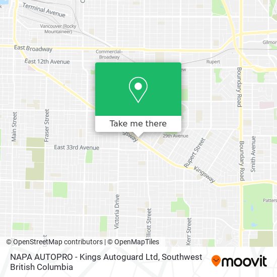 NAPA AUTOPRO - Kings Autoguard Ltd map