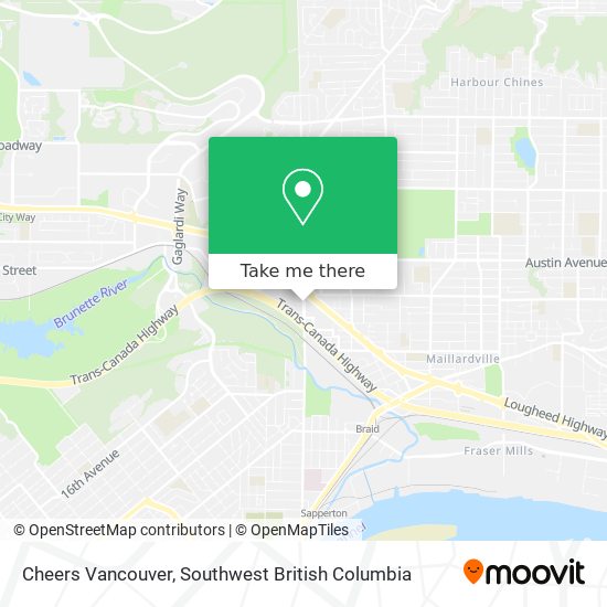 Cheers Vancouver map