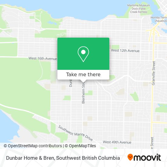 Dunbar Home & Bren map