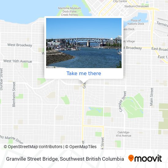 Granville Street Bridge map