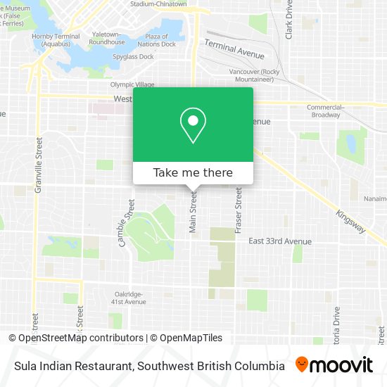 Sula Indian Restaurant map