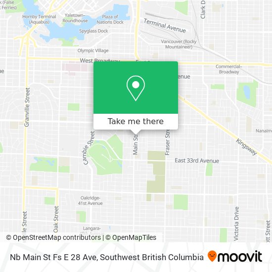 Nb Main St Fs E 28 Ave map