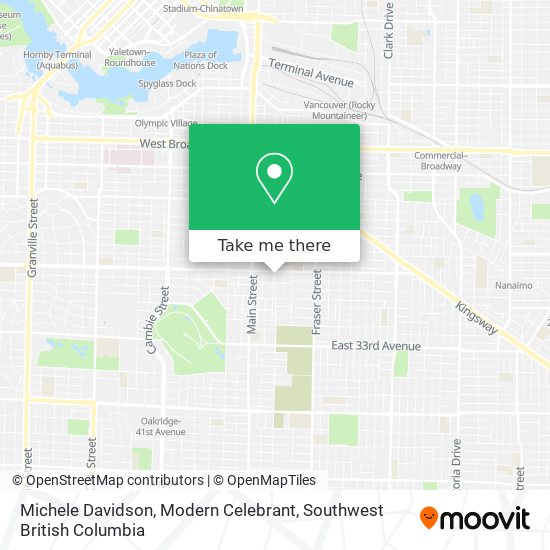 Michele Davidson, Modern Celebrant map