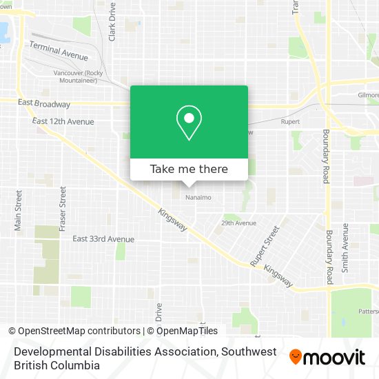 Developmental Disabilities Association map