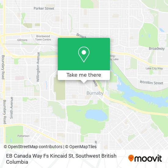 EB Canada Way Fs Kincaid St map