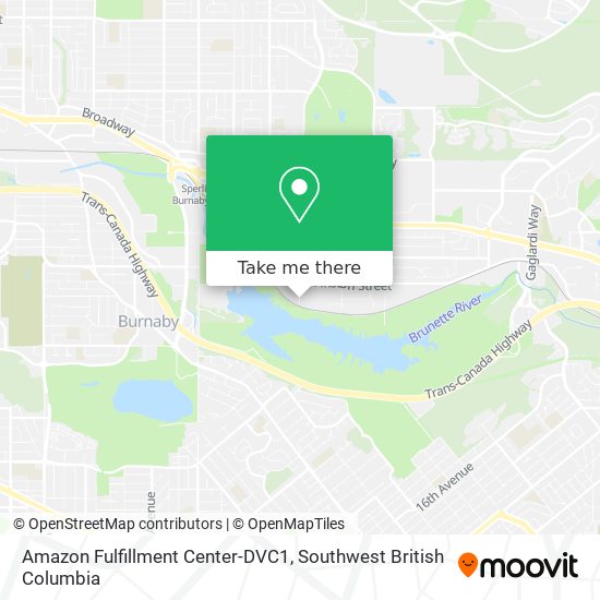 Amazon Fulfillment Center-DVC1 map