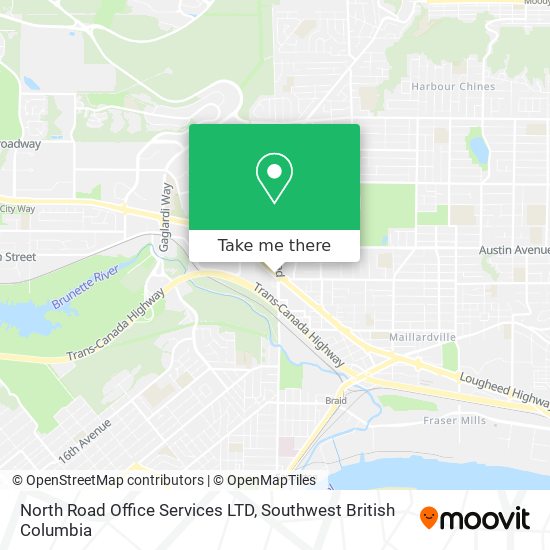 North Road Office Services LTD map