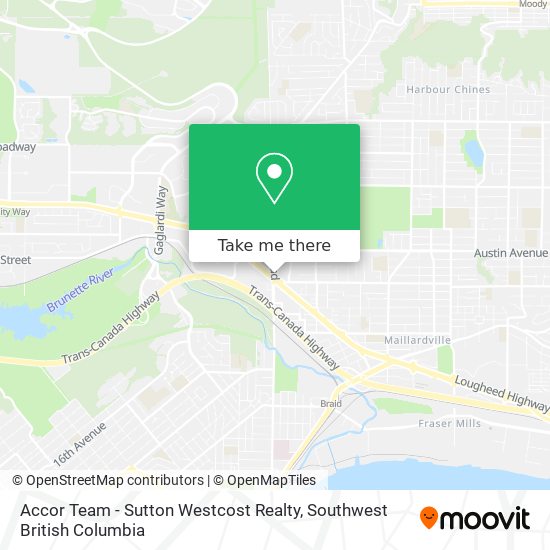 Accor Team - Sutton Westcost Realty map