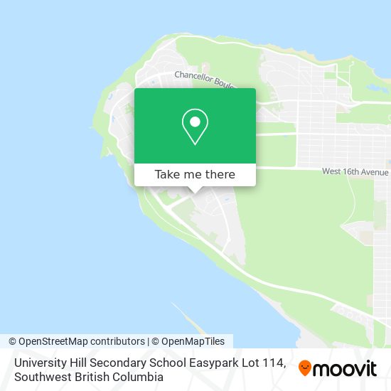 University Hill Secondary School Easypark Lot 114 plan