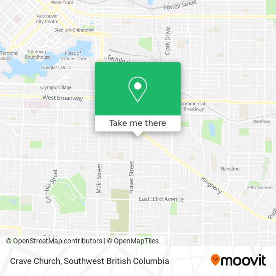 Crave Church map
