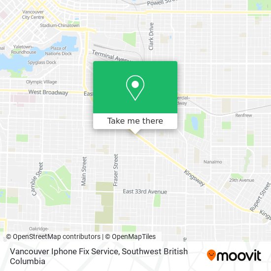 Vancouver Iphone Fix Service map