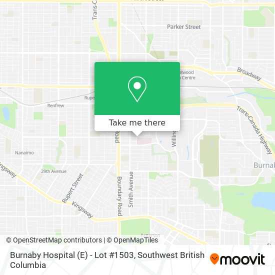 Burnaby Hospital (E) - Lot #1503 map