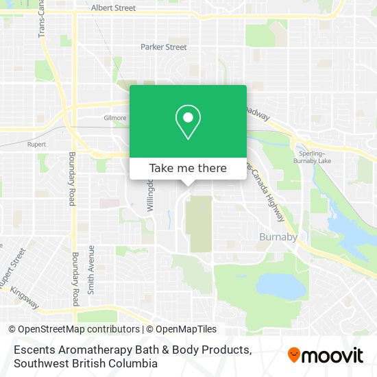Escents Aromatherapy Bath & Body Products map