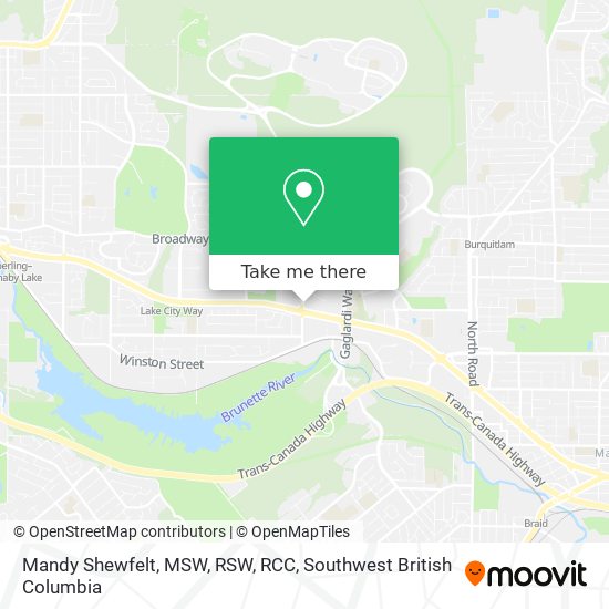 Mandy Shewfelt, MSW, RSW, RCC map