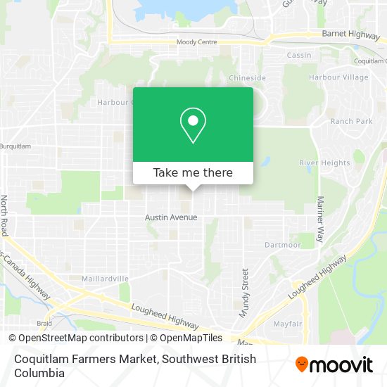 Coquitlam Farmers Market map