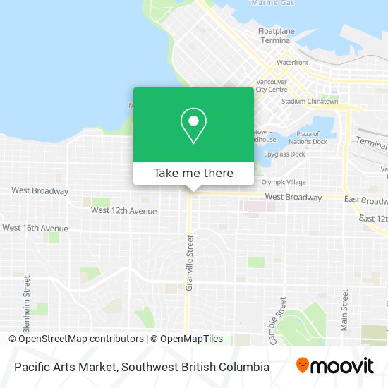 Pacific Arts Market map