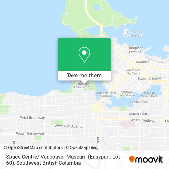 Space Centre/ Vancouver Museum (Easypark Lot 60) map
