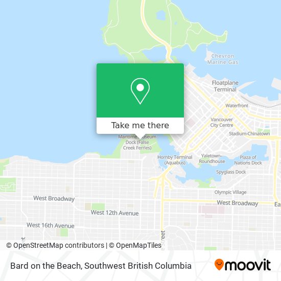 Bard on the Beach map