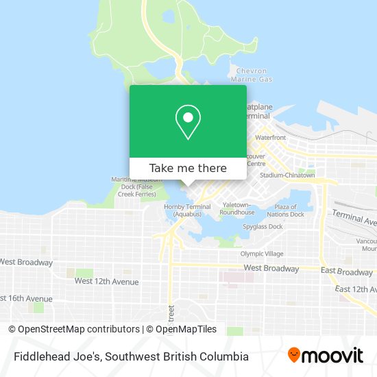 Fiddlehead Joe's map