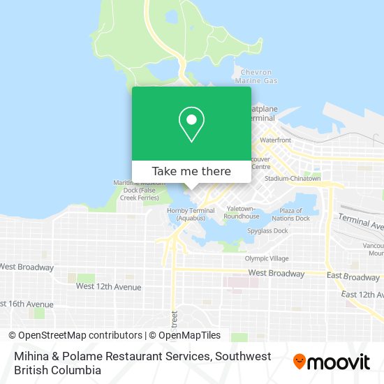 Mihina & Polame Restaurant Services plan