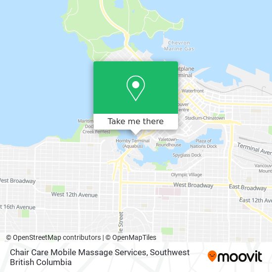 Chair Care Mobile Massage Services map