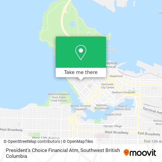 President's Choice Financial Atm map