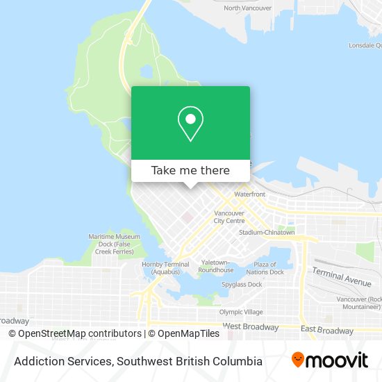 Addiction Services map