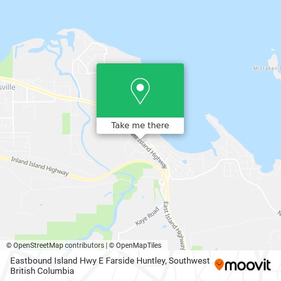 Eastbound Island Hwy E Farside Huntley map