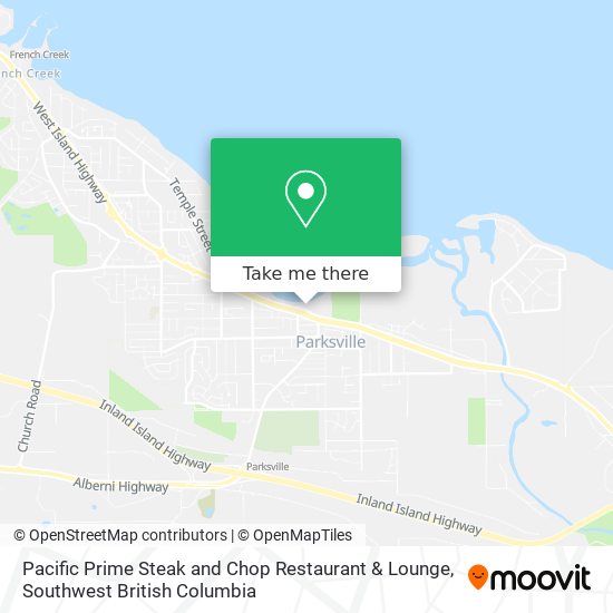 Pacific Prime Steak and Chop Restaurant & Lounge map