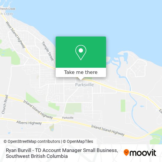 Ryan Burvill - TD Account Manager Small Business map