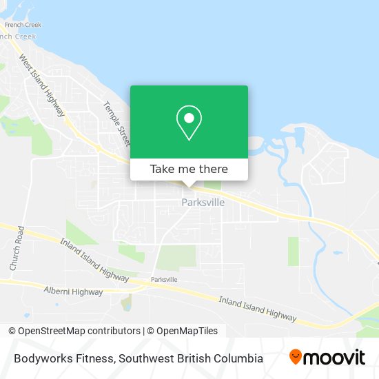 Bodyworks Fitness map