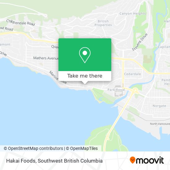 Hakai Foods map