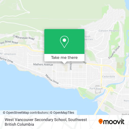 West Vancouver Secondary School map