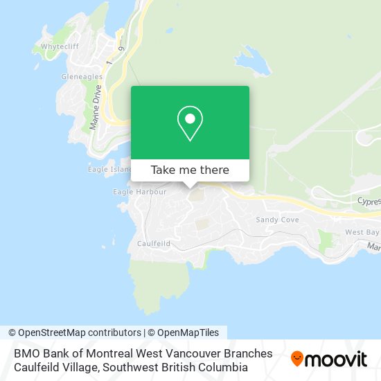 BMO Bank of Montreal West Vancouver Branches Caulfeild Village map