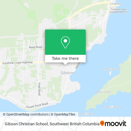 Gibson Christian School map