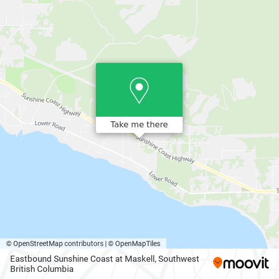 Eastbound Sunshine Coast at Maskell map