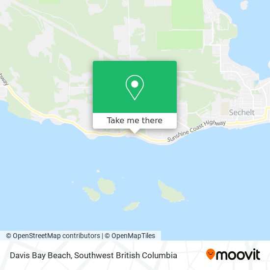 Davis Bay Beach map