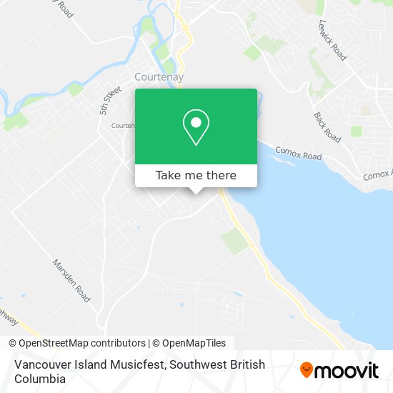 Vancouver Island Musicfest map