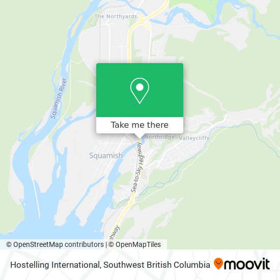 Hostelling International map