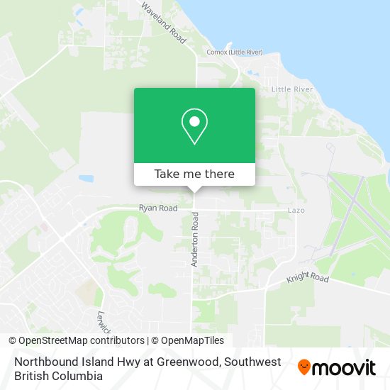 Northbound Island Hwy at Greenwood map